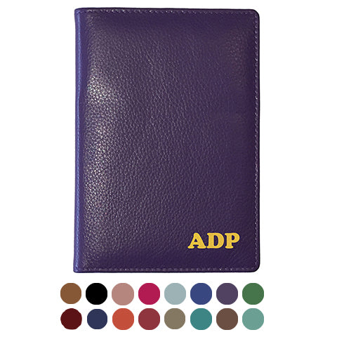 Personalized Monogrammed Leather RFID Passport Wallet
