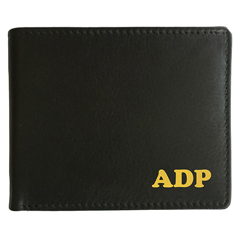 Monogrammed Personalized Leather RFID Blocking Bifold Slim Men's Wallet - A&A Creative Designs
